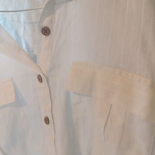 Zara white oversized shirt blouse S like new, linen blend