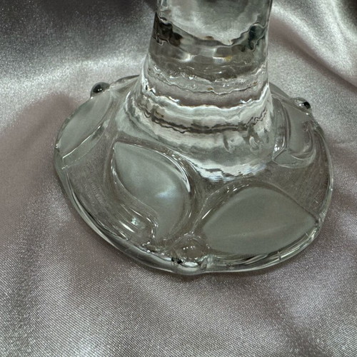 Candy jar like new with sandblasted leaves and gold details