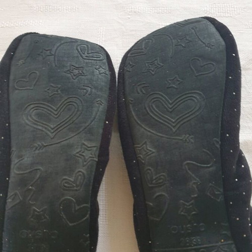 Oysho velvet slippers like new, black size 38