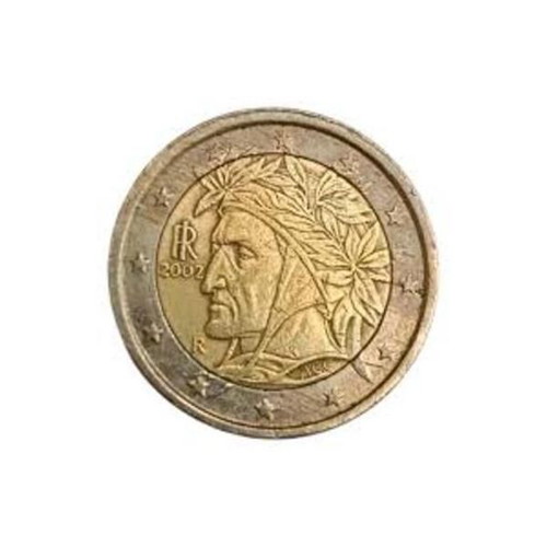 2 Euro Italy 2002 coin used