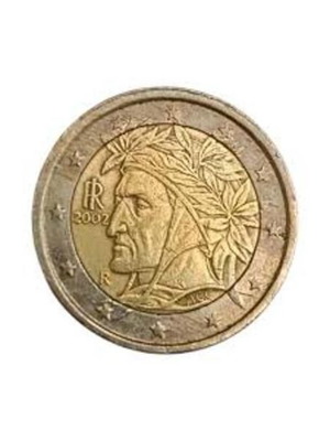 2 Euro Italy 2002 coin used