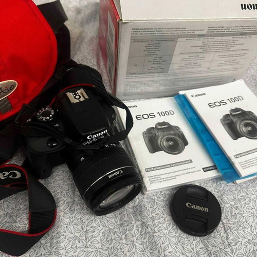 Canon EOS 100D DSLR Kit 18-55mm used, original box and case