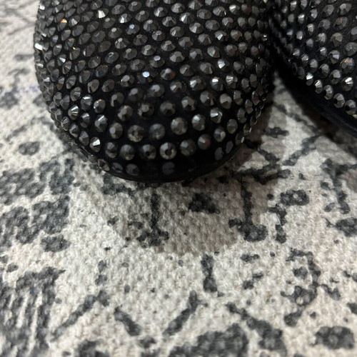 Steve Madden Caviarr Black Rhinestone Loafers, size 37