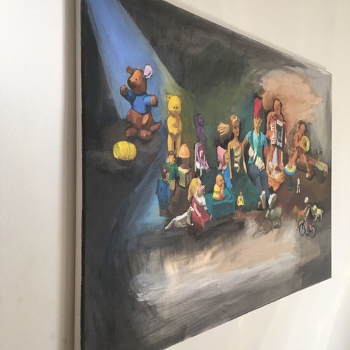 Painting new titled "In the World of Toys"