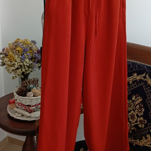 Pajama-style pants Zara Woman Collection size S like new, red