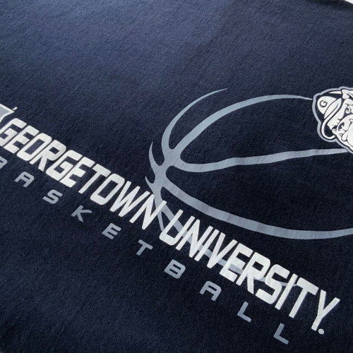 Champion men's Georgetown Hoyas Basketball T-Shirt blue like new, size S