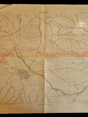 Mojina Feuille No 4 S.T.D. 122e στρατιωτικός χάρτης Α΄ Παγκοσμίου Πολέμου, 1917