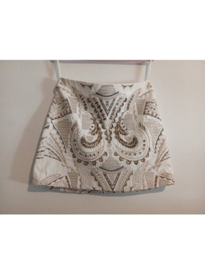 Skirt medium size white with beads new