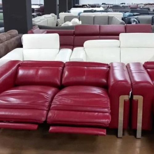 Red Moreno loveseat and armchair set with electric relax mechanism, new