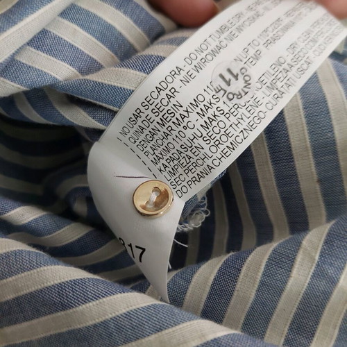 Zara shirt new, 100% cotton, white and blue