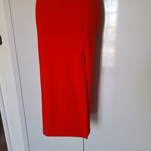 Zara red stretchy dress new with tags size medium with slit