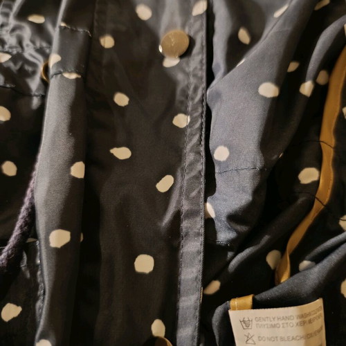 Staff Jeans waterproof navy blue polka dot jacket XS like new