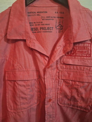 Diesel shirt XL with holo pearl reflections, like new, 100% cotton