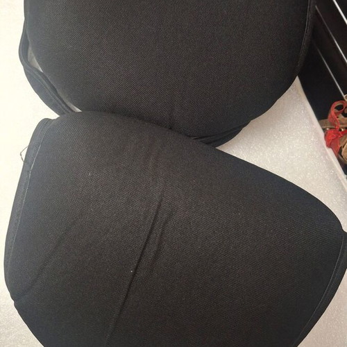 Car headrest covers, set of 2, black