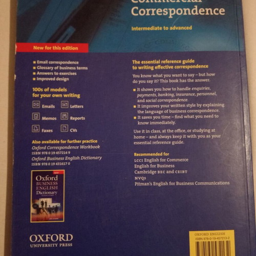 Oxford Handbook of Commercial Correspondence new edition by A. Ashley