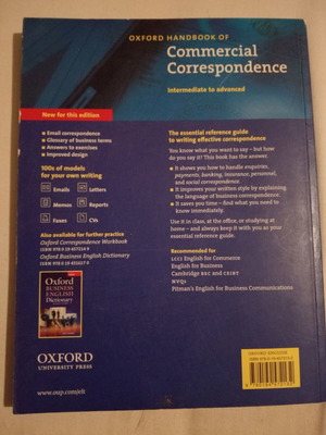 Oxford Handbook of Commercial Correspondence new edition by A. Ashley