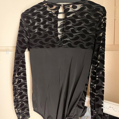Lynne black bodysuit like new, size Small with transparency