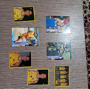 Κάρτες Περιστέρι σεζόν 1998-99 και χαρτακια σεζόν 1994 πακέτο στα 15 ευρω