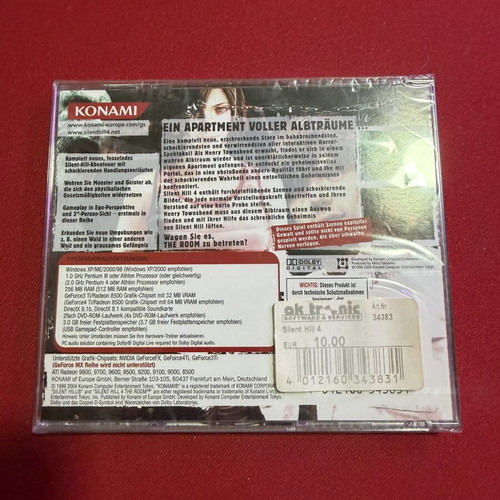 Silent Hill The Room PC Konami game new sealed Pal edition