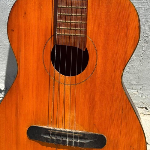 Vintage classical guitar used, for restoration or decor project