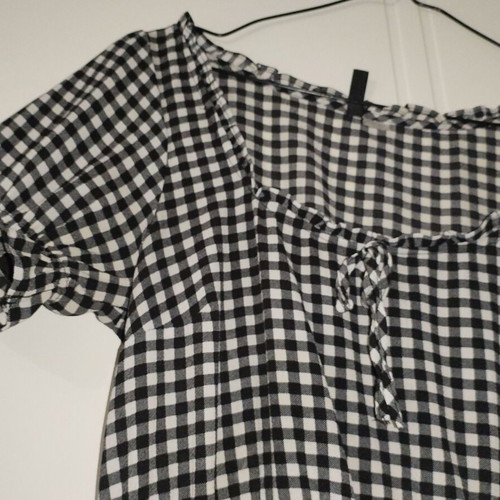 Mini checkered dress H&M like new, black and white, size L