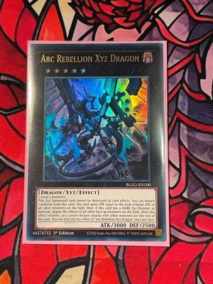 Arc Rebellion Xyz Dragon Yu-Gi-Oh card new, ultra rare BLGG-EN100