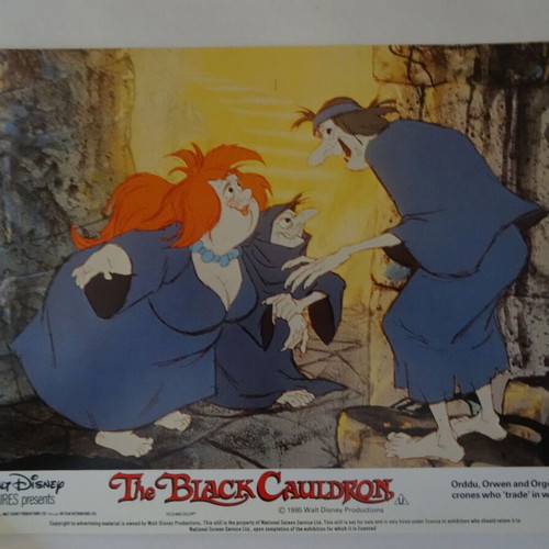 Disney The Black Cauldron authentic movie photos set of 6, like new