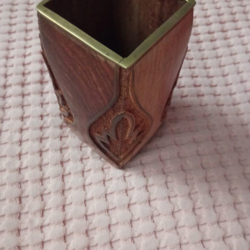 Handmade pencil case with brass finish like new