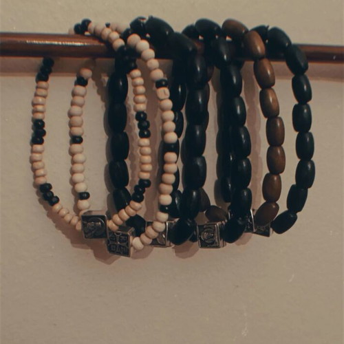 Wooden bracelet charms new, handmade with motifs