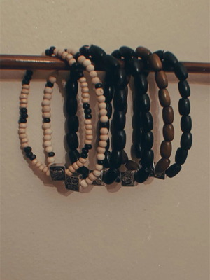 Wooden bracelet charms new, handmade with motifs