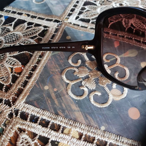 Dolce & Gabbana DG 6035 women's sunglasses used, brown oversized frame