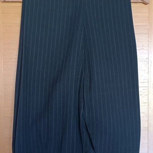 EPONYMO suit like new, brown with beige stripes, size XXL