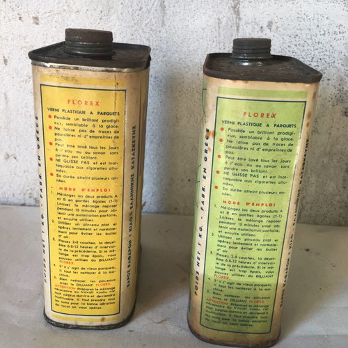 Chrotex metal packaging set 60’s with Florex varnishes used