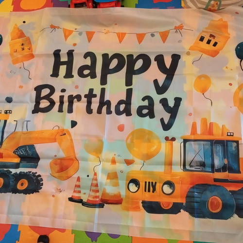 Construction Site Party Set like new, complete with decorations and apparel