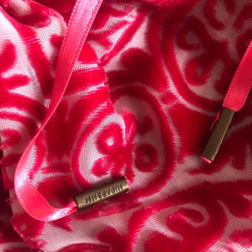 Just Cavalli devore velvet blouse used, size 42, fuchsia