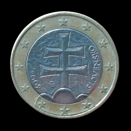 1 Euro Coin Slovakia 2009 used