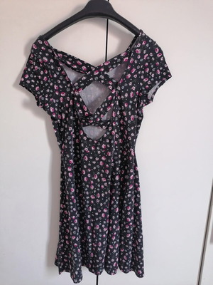 Short dress in A-line, like new, blue multicolor