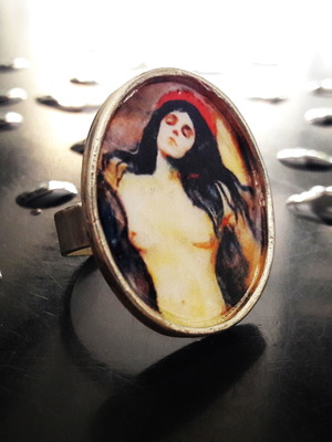 Madonna ring in 925 silver made to order, handmade