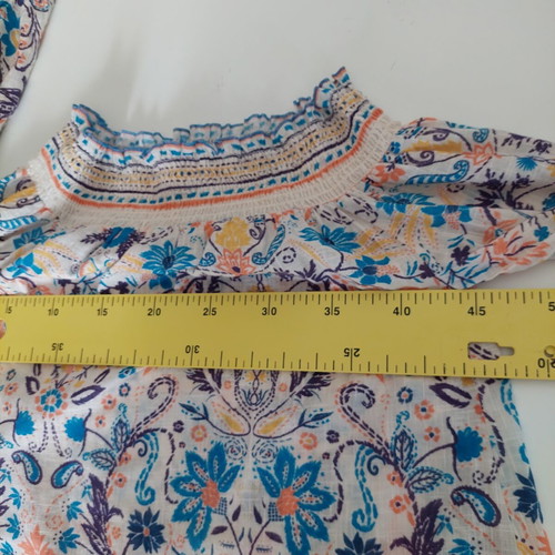 Stella Forest Paris Off The Shoulder Top like new, boho multicolor