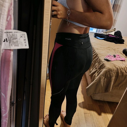 Nike dry fit leggings used, size S, black and pink