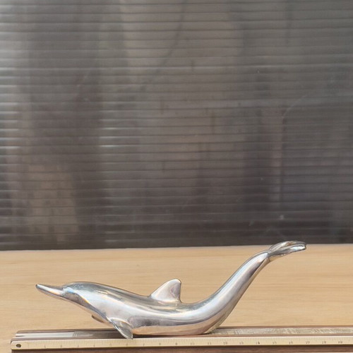 Silver-plated dolphin bottle opener new