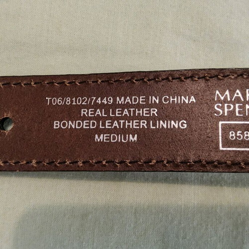 Marks & Spencer women's belt size M new, real leather and suede multicolor