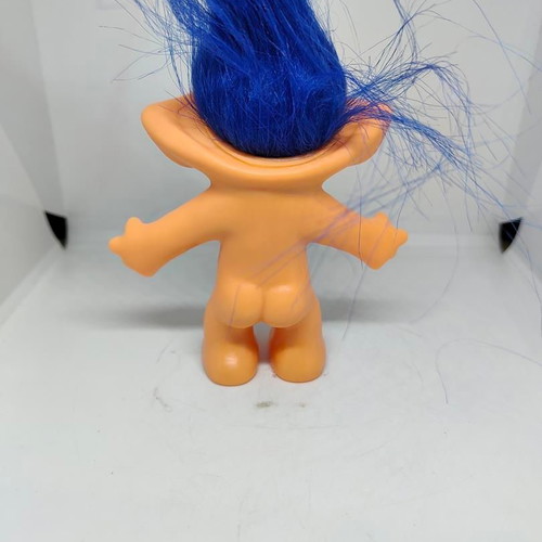 Retro Efxoulis Troll figure with blue hair and diamond, like new