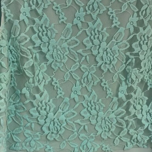 Enzzo turquoise dress with cotton lace bust, medium