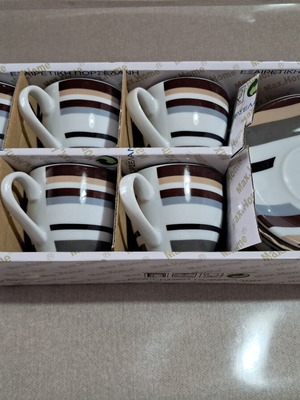 Coffee cup set of 6 unused