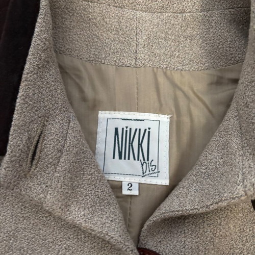 Vintage Nikki Bis Atelier wool blazer like new, beige and brown