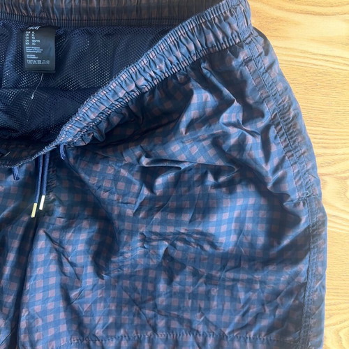 H&M checked brown black XL swim shorts like new