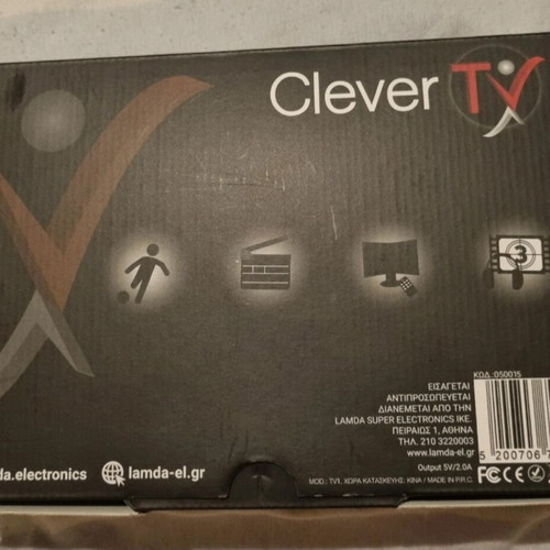 Clever TV Box TV1 Android Smart TV Box new, unused