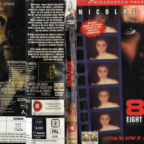 8MM Eight Millimeter DVD used, drama thriller with subtitles