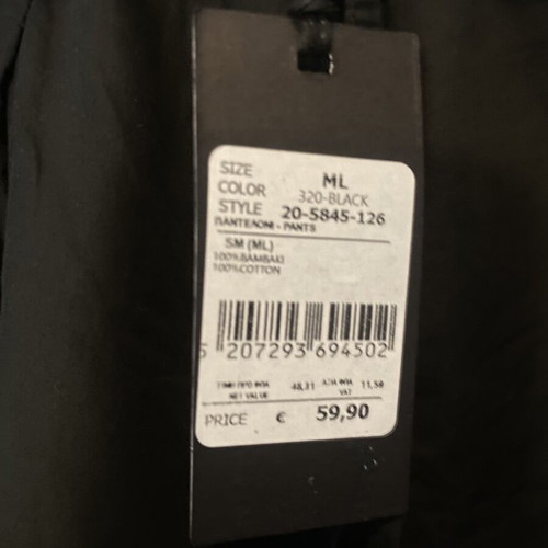 Wide leg pants Toi&Moi, black, cotton, size M/L